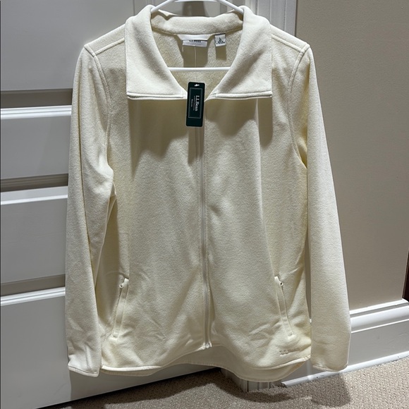 Cream Teddy Jacket with Stand-Up Collar and Relaxed Fit - Picture 1 of 4